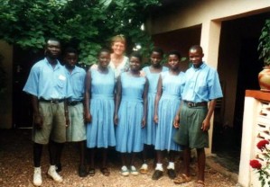 De eerste sponsor studenten in Ghana. 1997